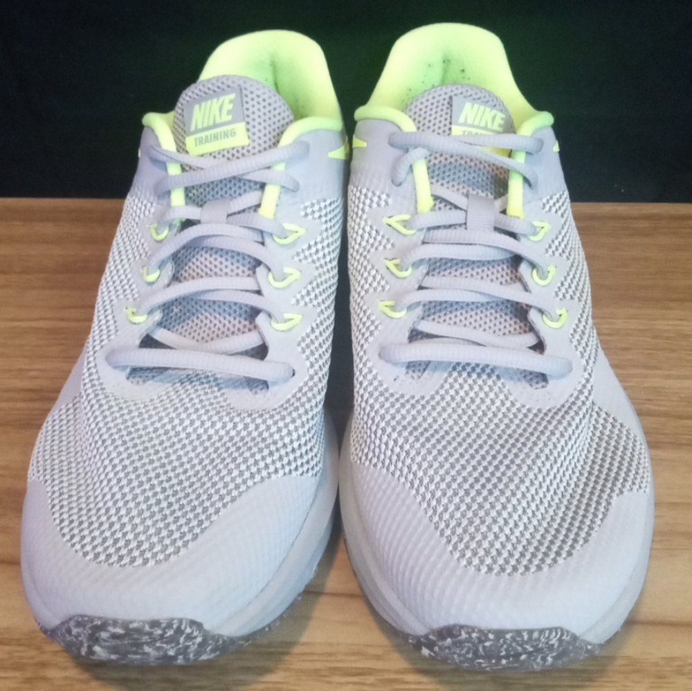 Nike Air Max Men's Running Shoe Sz 11 AA7060-090 Grey Lime Green - Picture 2 of 5